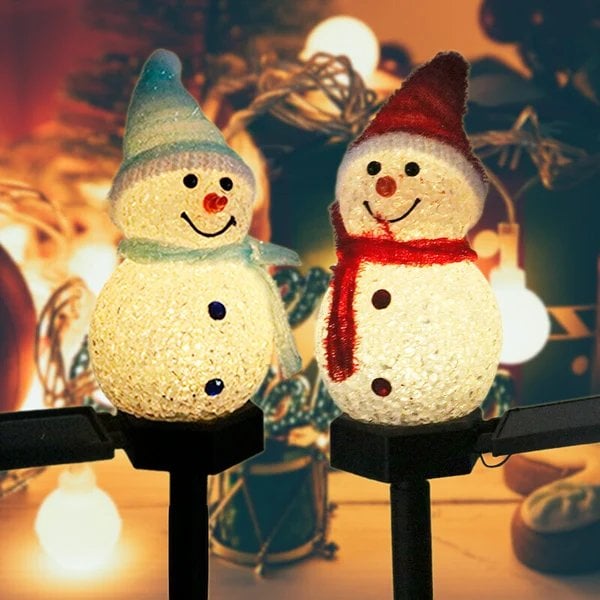 💖Christmas sales 49% OFF- ⛄Waterproof solar snowman lamp
