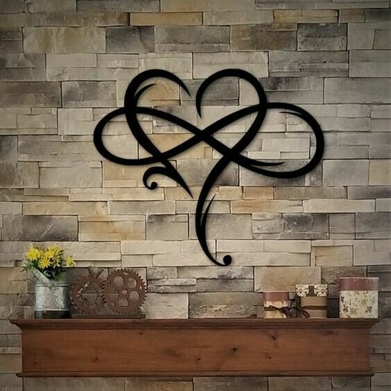 【Last Day 49% OFF】💞Infinity heart - Steel wall decor Metal Wall art💞