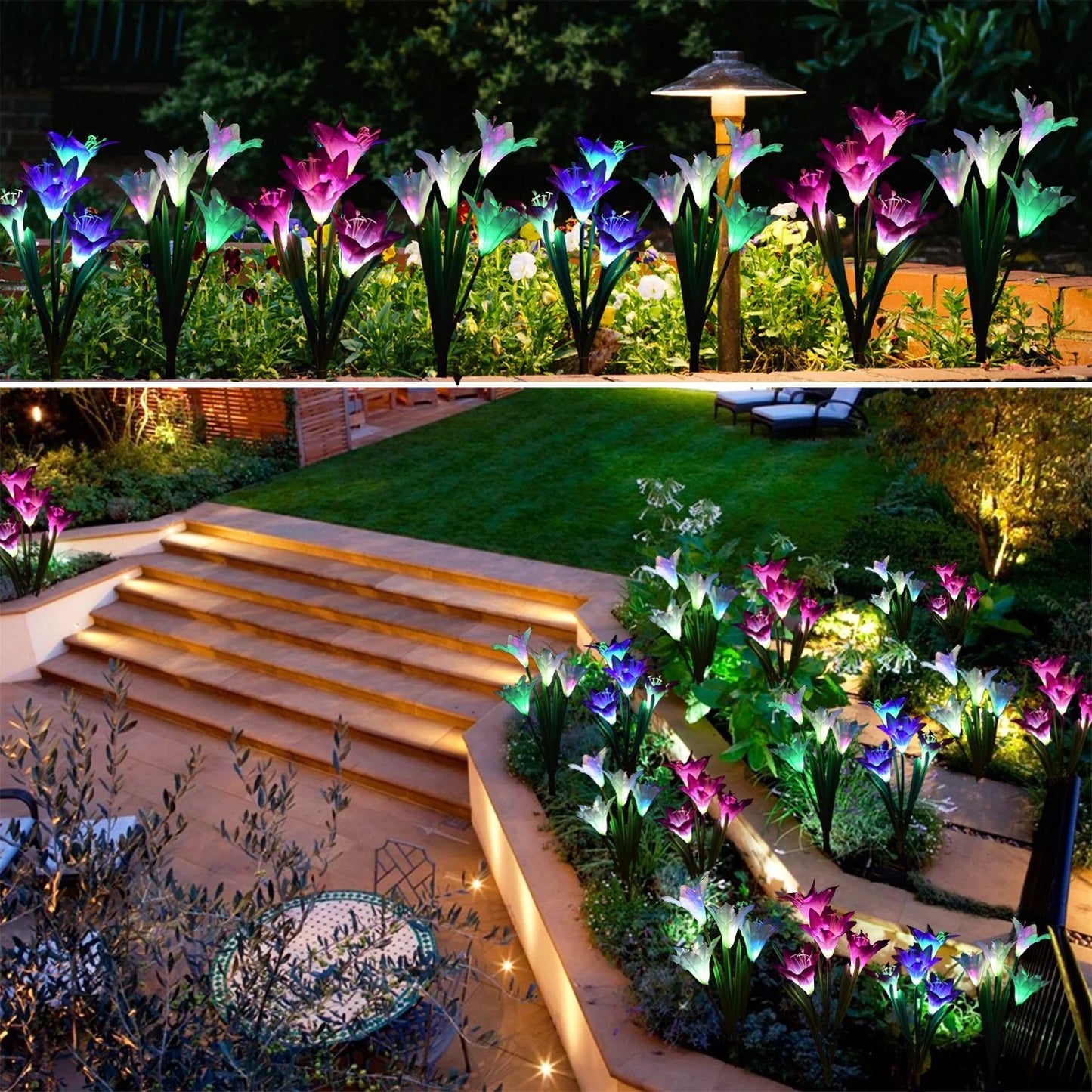 π2023 Solar Powered Lily Flowers