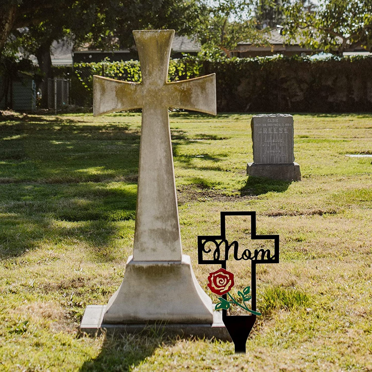 🔥Memorial Metal Cemetery Cross for the Parents
