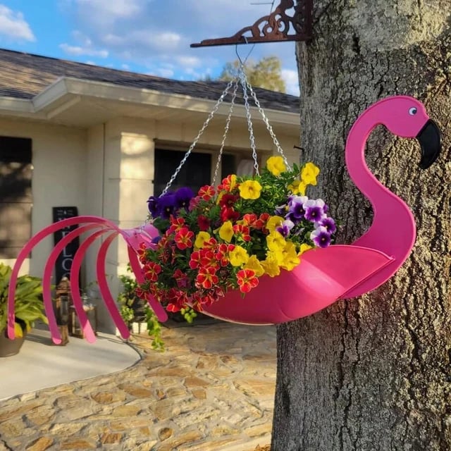 🔥Last Day Promotion - 49% OFF🔥Flamingo flower pot charm
