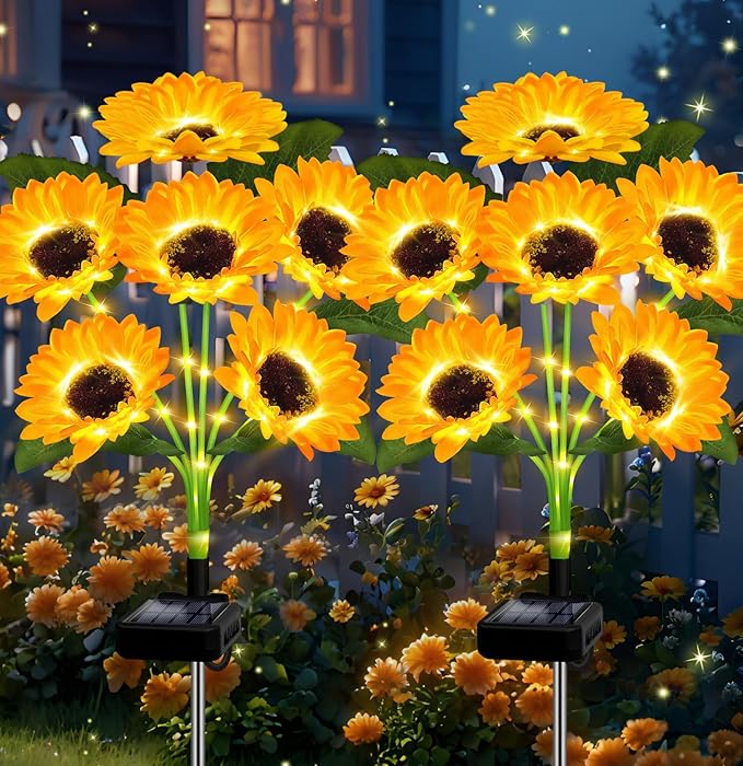 🌻Mother's Day Sale 50% OFF- 🌞Solar LED Sunflower Garden Lights-29.6inch/74cm