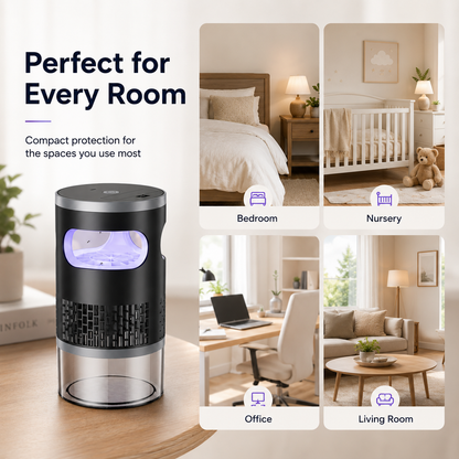 Quiet Indoor Mosquito Trap Lamp – USB Powered UV Suction Bug Catcher