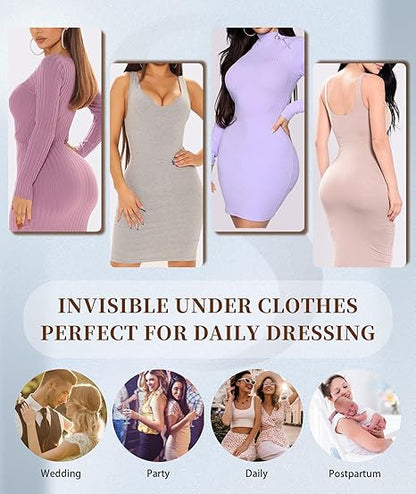 ✨ Flatter Your Shape — Feel Confident Every Day✅「Under Outfit Invisible/No Roll Down + All-Day Comfort/ No Digging」✅「Plus Size Friendly + Curvy Support」