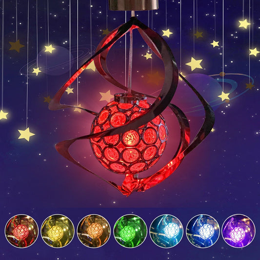 🔥Last day 49% OFF🔥Seven-color hanging solar wind chime light✨
