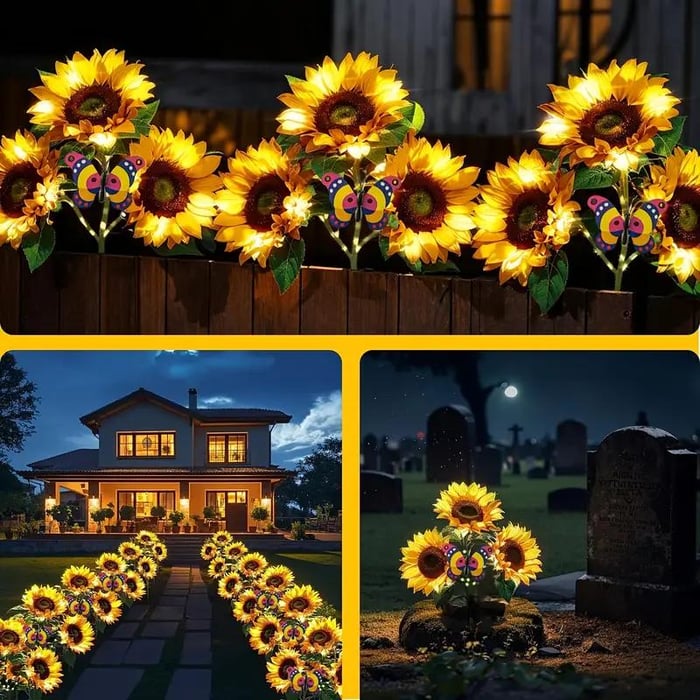 🌻Mother's Day Sale 50% OFF- 🌞Solar LED Sunflower Garden Lights-29.6inch/74cm