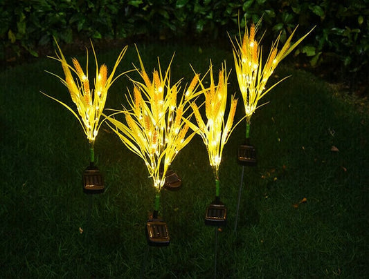 2 Pcs solar wheat ear outdoor garden light